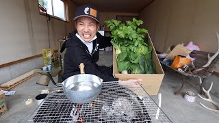 【14日目】大量の野菜を収穫してきたのでチーズフォンデュしま〜す！！