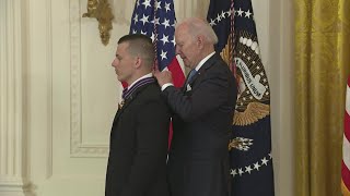 Biden awards former Perry County deputy with Medal of Valor for pulling man from freezing pond
