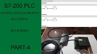 Making Simple Program S7200 Output Latch and Unlatch all Logics | S7-200 Plc Training | Part 4