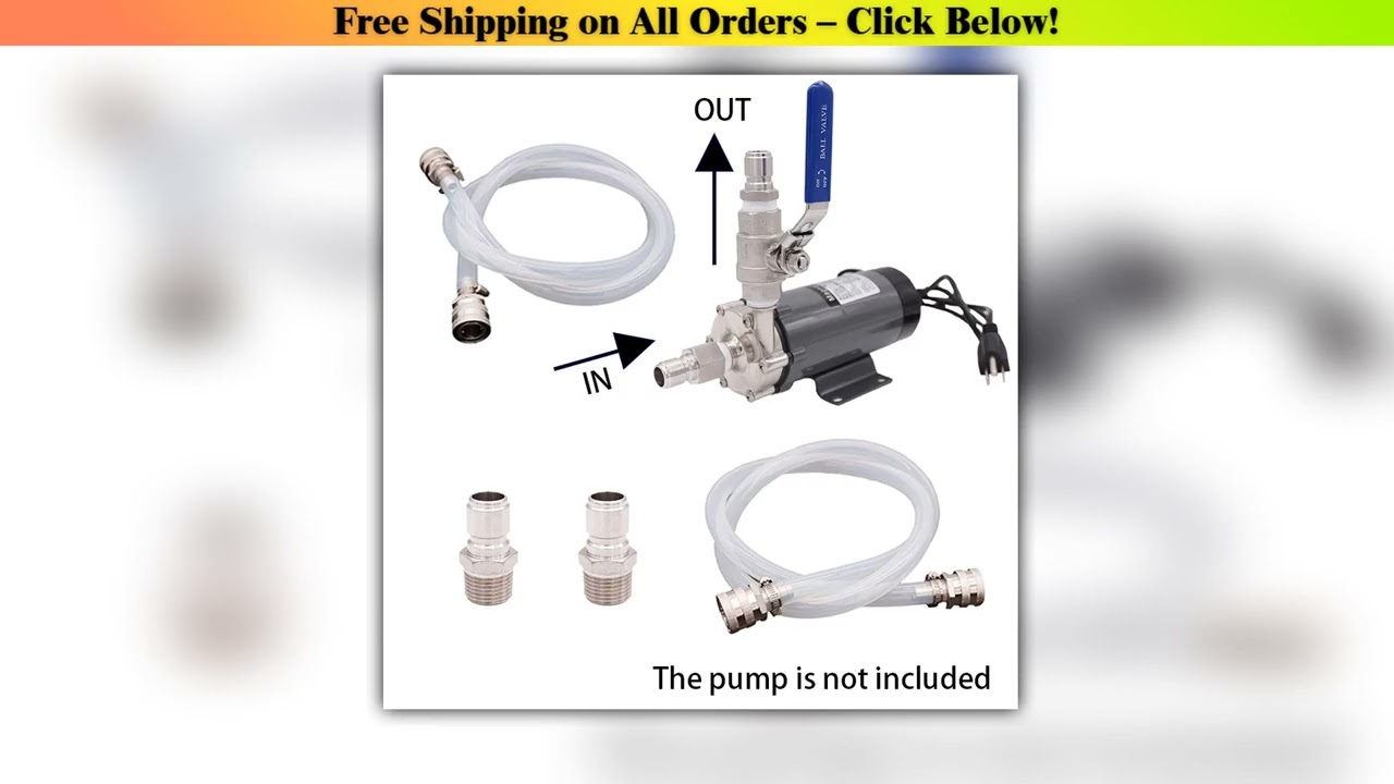 Transfer Pump Quick Connect Kit Homebrew Pump Accessories Food Grade Silicone and Stainless Steel