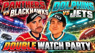 Dolphins vs Jets - Panthers vs Blackhawks Double Watch Party Live Stream