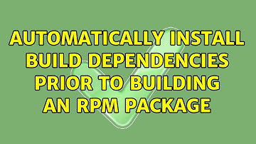 Automatically install build dependencies prior to building an RPM package