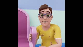 Little helps big stand up tall! 🙃🔄 The funny opposite world! #NurseryRhymes #KidsAnimation #shorts