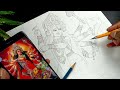 Maa durga drawing  durga drawing  durga puja special drawing  navratri drawing