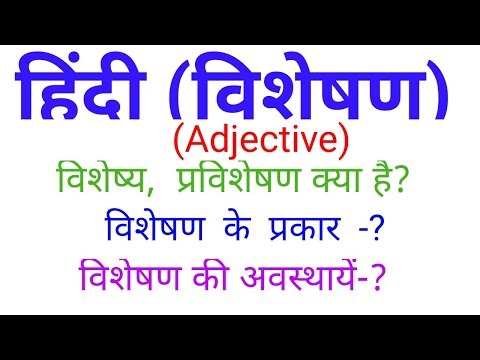 विशेषण (Adjective):हिंदी कभी भूल जाओ तो बताना।