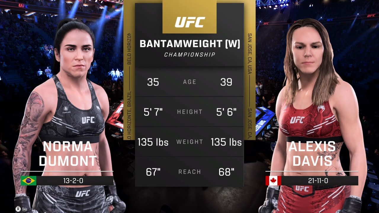 EA Sports UFC 5 Gameplay Norma Dumont vs Alexis Davis