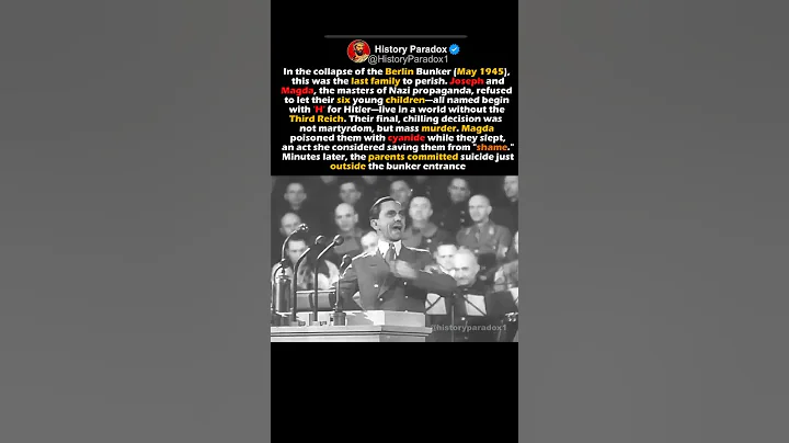 Goebbels Watched His Wife Kill Their 6 Kids #shorts