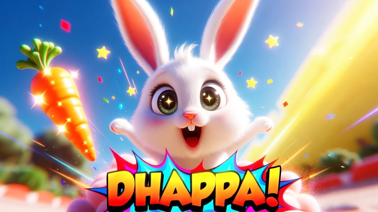 टप्पू खरगोश कूदे धप्पा 🐰 | Bunny Jump Song | Kids Rhyme