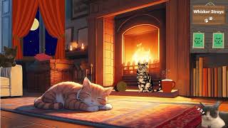 A Warm Relaxing Cat Fireplace | Whisker Strays