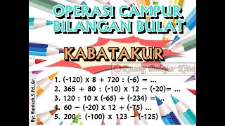 operasi campuran Bilangan Bulat [ Matematika SD kelas VI ]