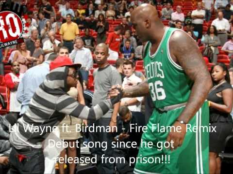 Lil Wayne ft. Birdman - Fire Flame Remix with Lyrics (Debut Song since Prison release)