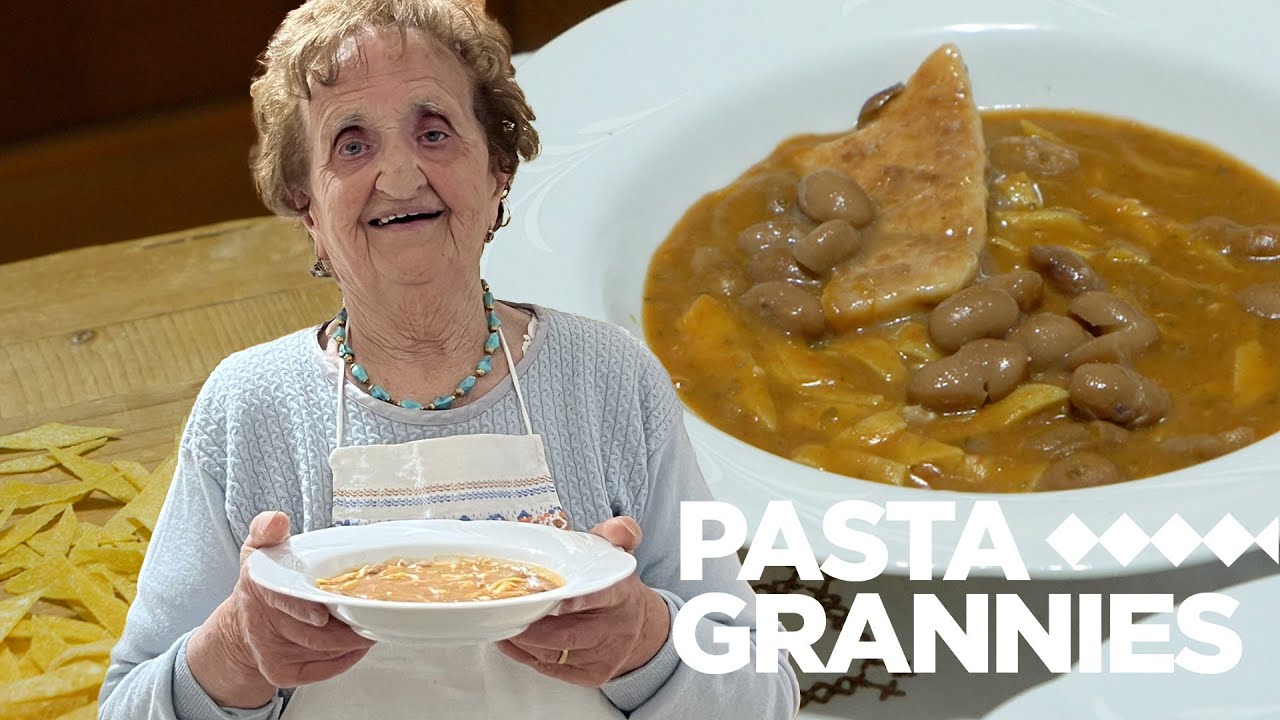 Easy pasta and bean soup! (pasta e fagioli) | Pasta Grannies