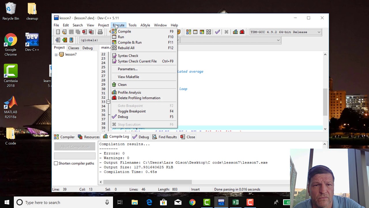 LEARN C lesson 7 - YouTube
