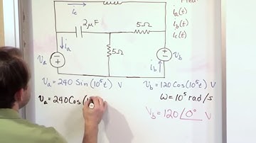 Lesson 16 - AC Mesh Currents, Part 5 (AC Circuit Analysis)
