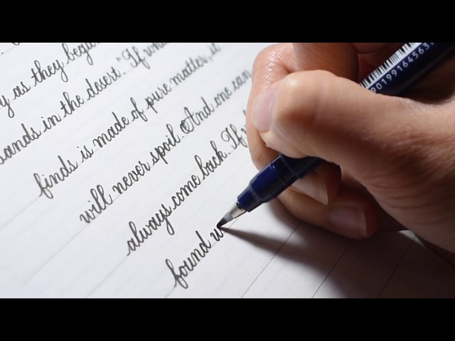 Beautiful and clean handwriting with a brush pen | Handwriting practice
