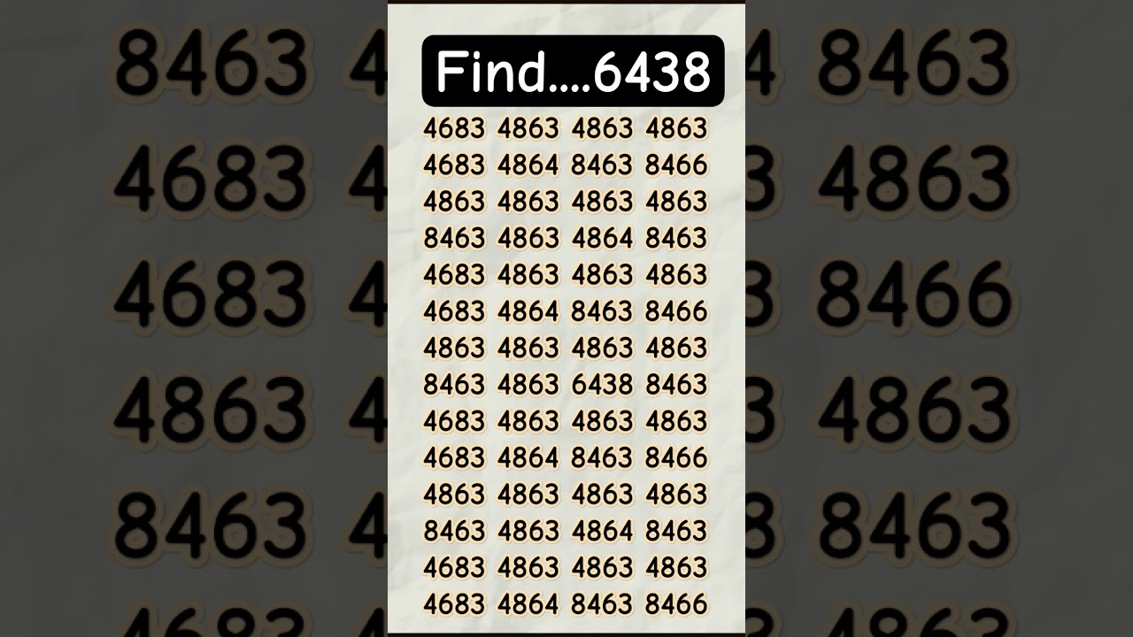 Logically pin point the stray the 6438 In 5 Second 😱