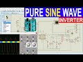 Pure sine wave inverter using arduino single phase 220v  50 hz proteus simulation project