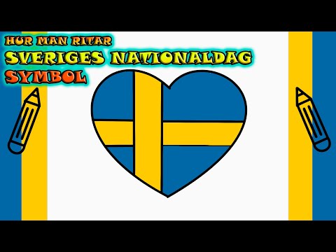 HUR MAN RITAR SVERIGE NATIONALDAG SYMBOL 