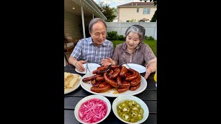 My Korean Dad Makes Sausages for the First Time