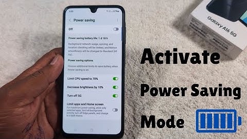 How to Activate Power Saving Mode in Samsung Galaxy A16/Galaxy A56