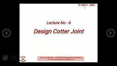 Design of cotter joint