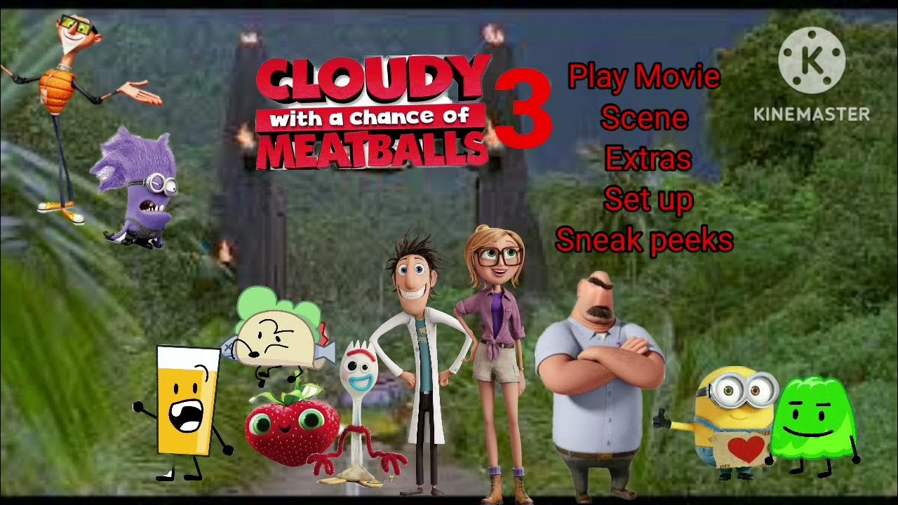 Cloudy with a chance of meatballs 3 Dvd menu Walkthoung 2023 YouTube