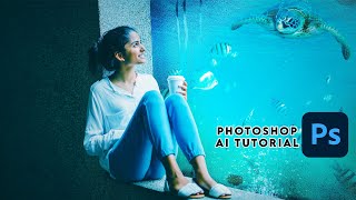 Photoshop AI Tutorial | Photoshop Photo Manipulation Fish Tank Tutorial | Motion Vecty screenshot 1