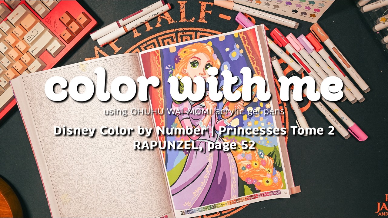 COLOR WITH ME | Disney Princesses Tome 2 Color by Number using