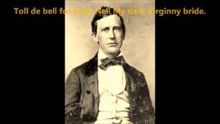 NELLY WAS A LADY lyrics words text STEPHEN FOSTER Nellie Was A Lady trending folk song sing along chords