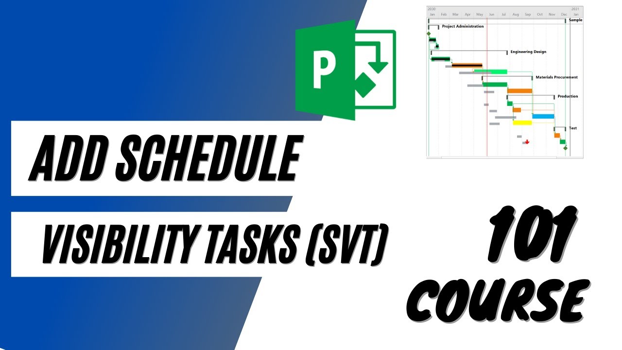 MS Project - Add Schedule Visibility Tasks - YouTube