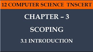 Chapter 3 - Scoping (Introduction - Scope)