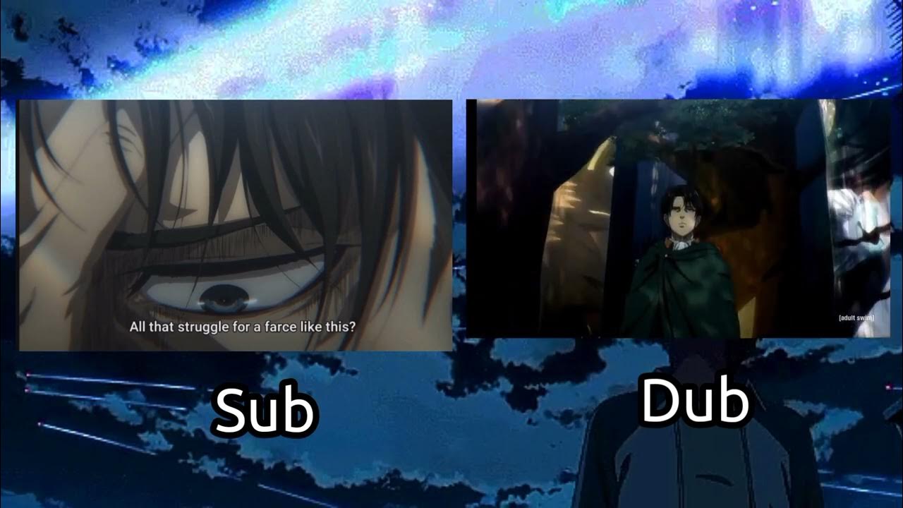 Attack On Titan Sub Vs Dub Comparison Levi voice sub vs dub comparison ( Attack on titan) - YouTube