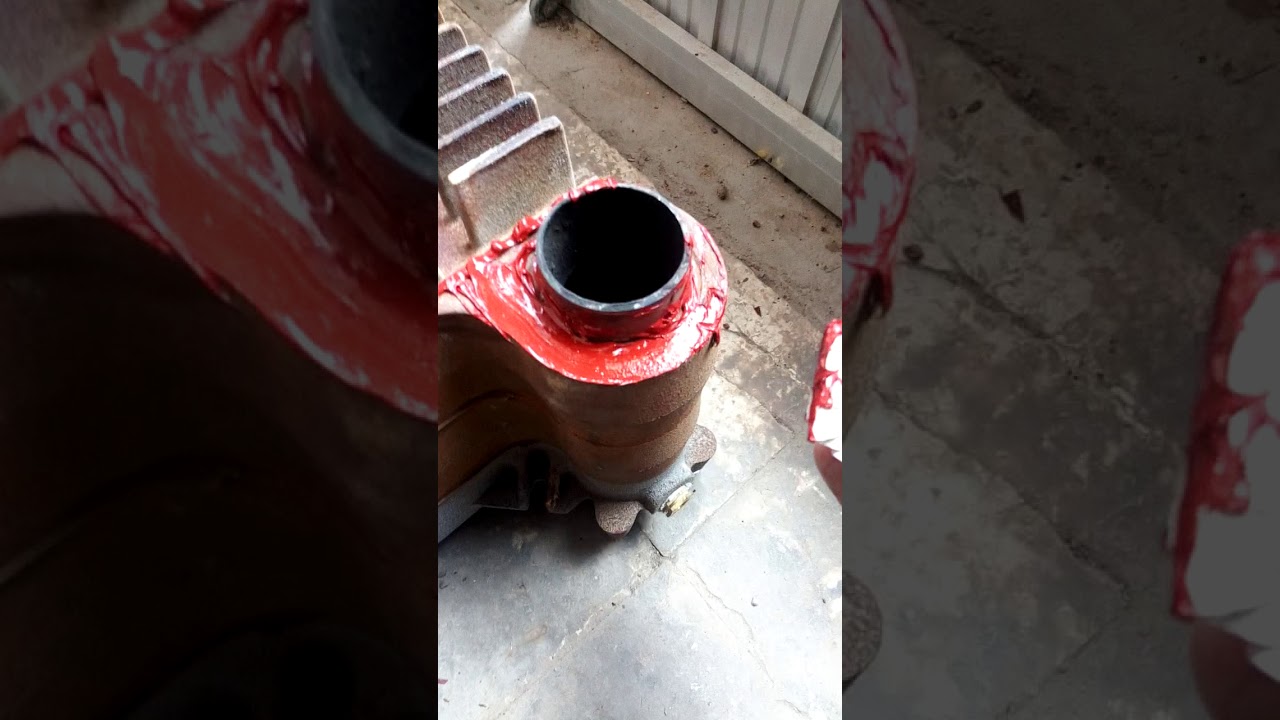 Montage éléments chaudière socle.