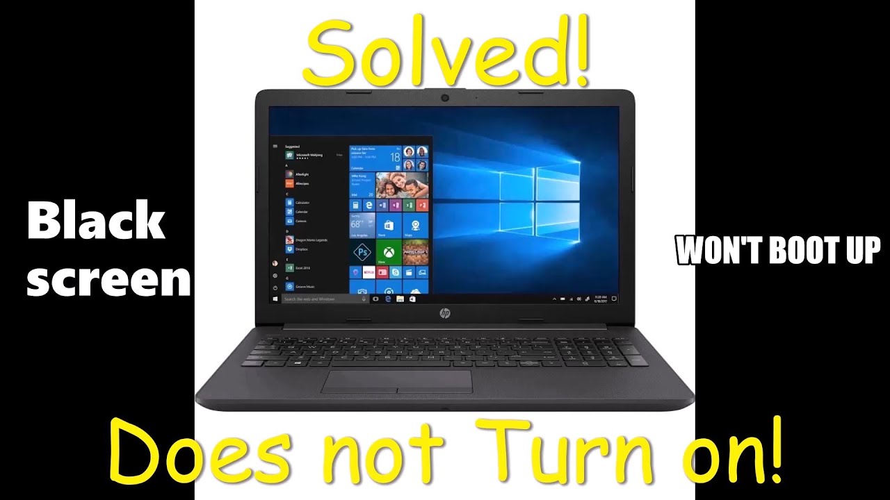 Black screen ( Solved!) start problem freeze friert doesn't power up HP