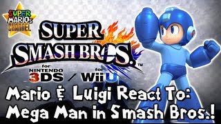 SMC: Mario & Luigi React to Mega Man in Smash Bros. Wii U / 3DS