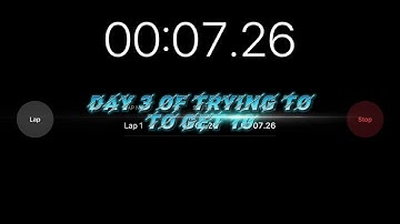 Day 3 of trying to get 10 seconds