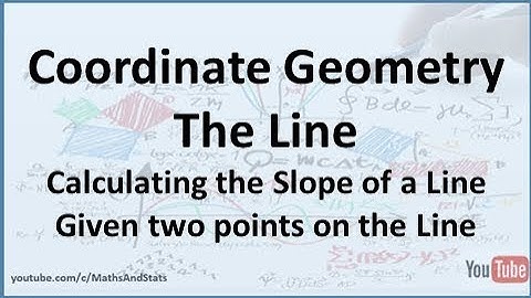 Coordinate Geometry of the Line: Calculating the Slope of a Line Segment
