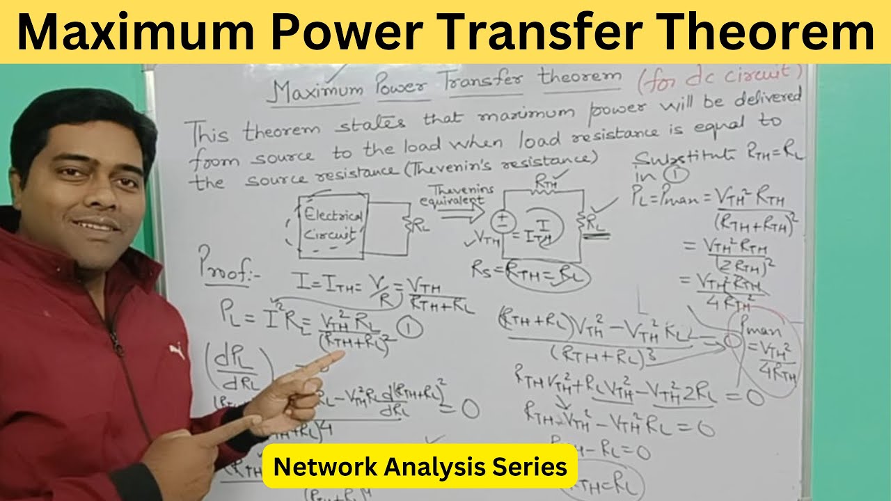 Maximum Power Transfer Theorem I Network Analysis I Verma Sir - YouTube