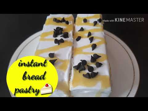 Instant bread pastry....easy cake recipe...no need to bake🍰