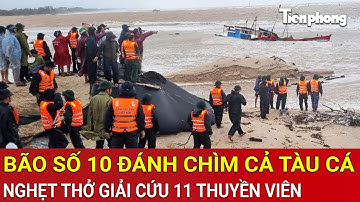 Bão số 10 đánh chìm tàu cá ở Quảng Trị, nghẹt thở quá trình giải cứu 11 thuyền viên