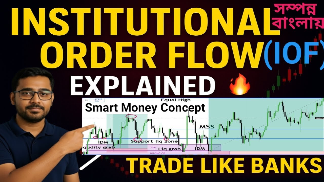 ব্যাংক এর সাথে তাল মিলিয়ে ট্রেড নিবেন কিভাবে? Institutional Order Flow Explained Bangla|SMC Strategy