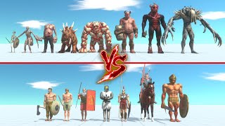 Infernals Team VS Ancient Humans Team | ARBS - Animal Revolt Battle Simulator