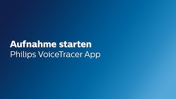Philips VoiceTracer App: Aufnahme starten