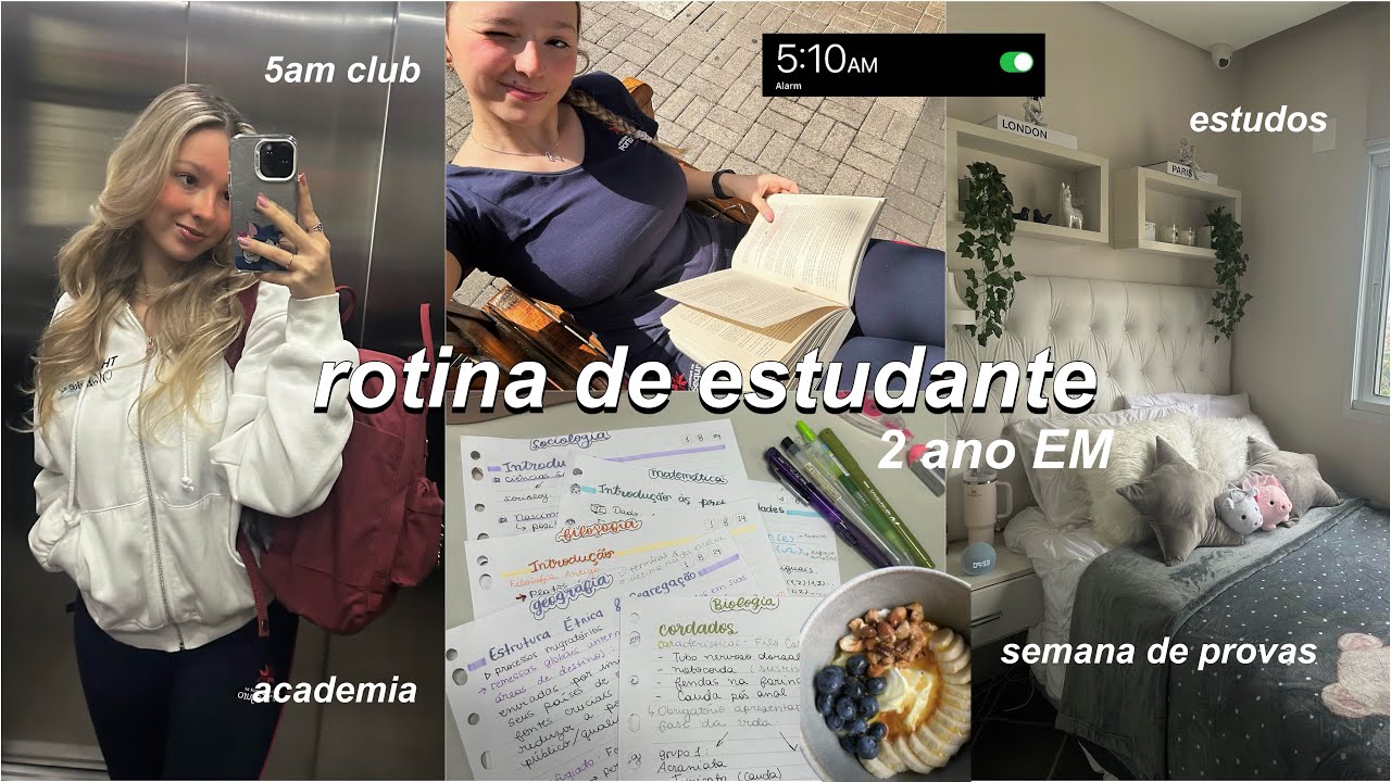 ROTINA DE ESTUDANTE 2ANO EM ~ SEMANA DE PROVAS | NICK MOSCA