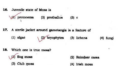 M.Sc. Botany BHU (2015) entrance MCQ