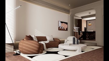 CGsorealCom Living Room and Dinning Room D5 Render