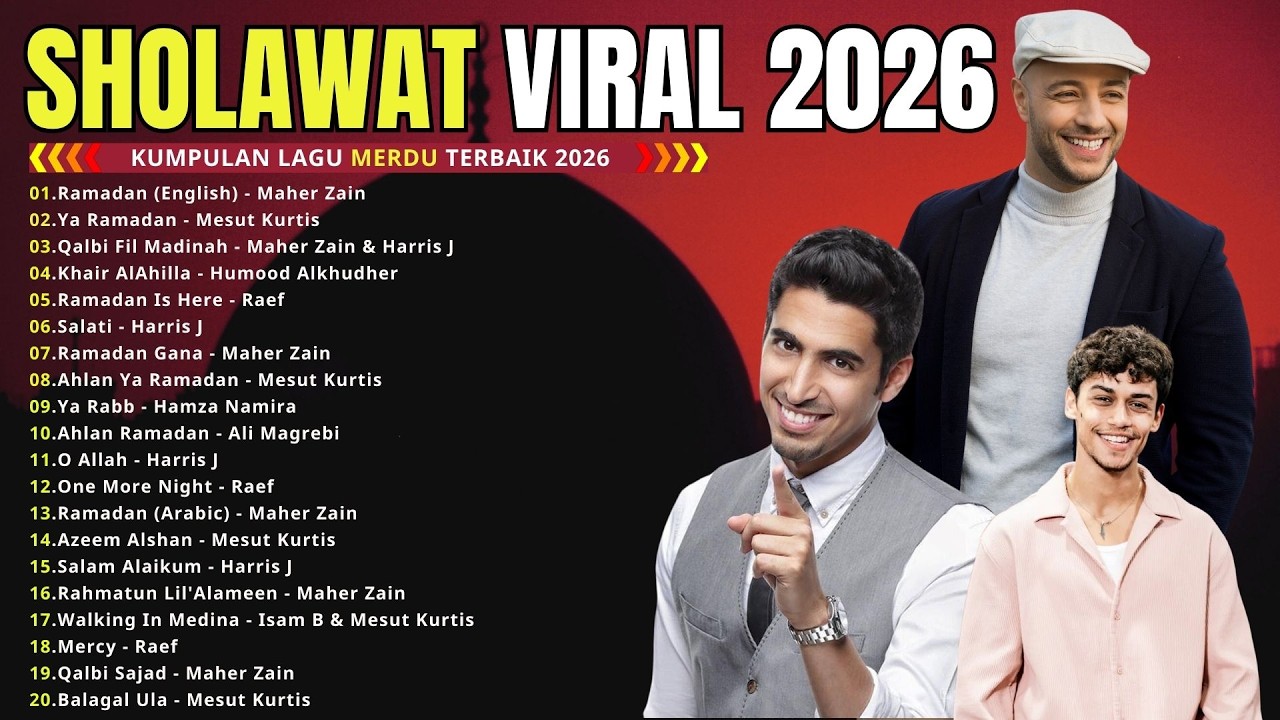 Maher Zain, Mesut Kurtis, Humood Alkhudher, Harris J Best Ramadan Songs 2026 🍒 Habibi Yaa Muhammad 🔆