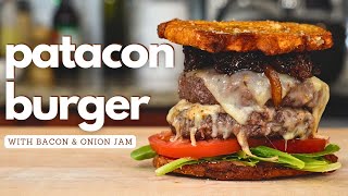 Patacon Burger with Bacon and Onion Jam by Sabroso 257 views 12 days ago 6 minutes, 3 seconds