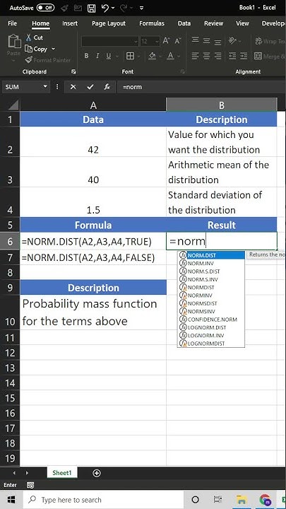 Learn How to Find the Normal Distribution Function in Microsoft Excel # ...