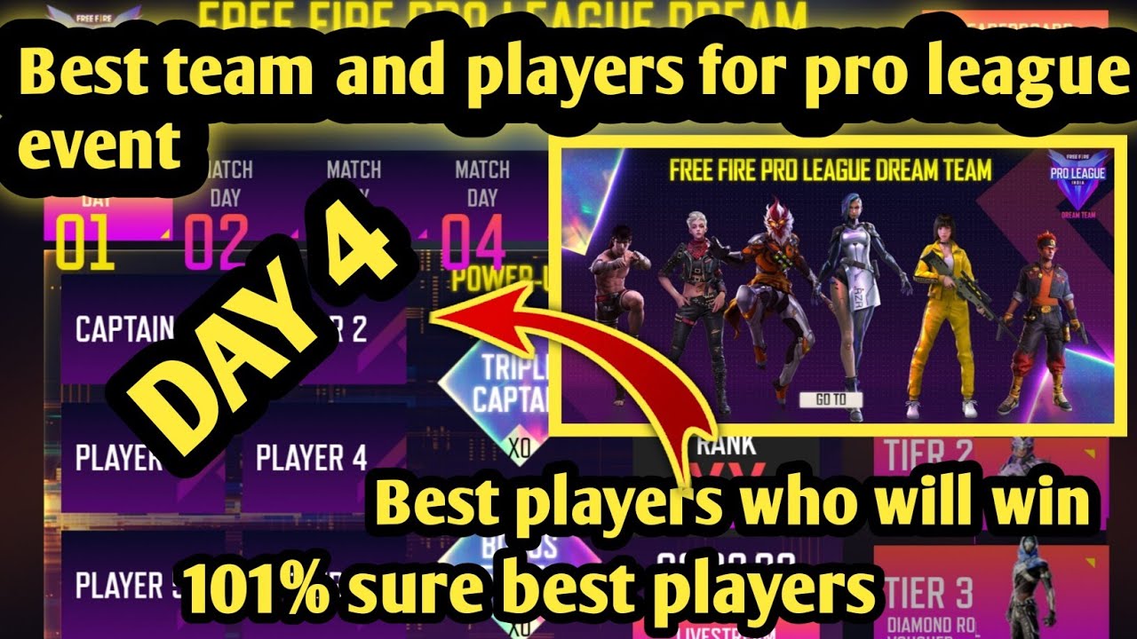 FFPL DREAM TEAM DAY 4 PLAYERS LIST | 💯WINNING PLAYERS | CALMDOWNGAMING